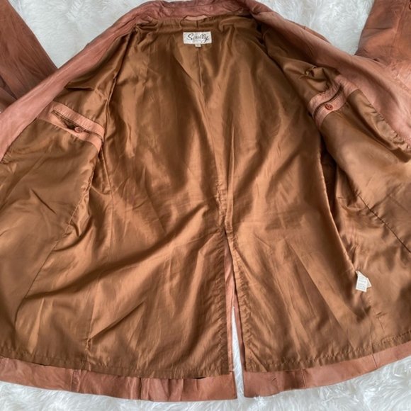 Scully VTG Genuine Leather Jacket Blazer Tan Cognac Sport Coat Lined Size 42 R - Picture 5 of 16